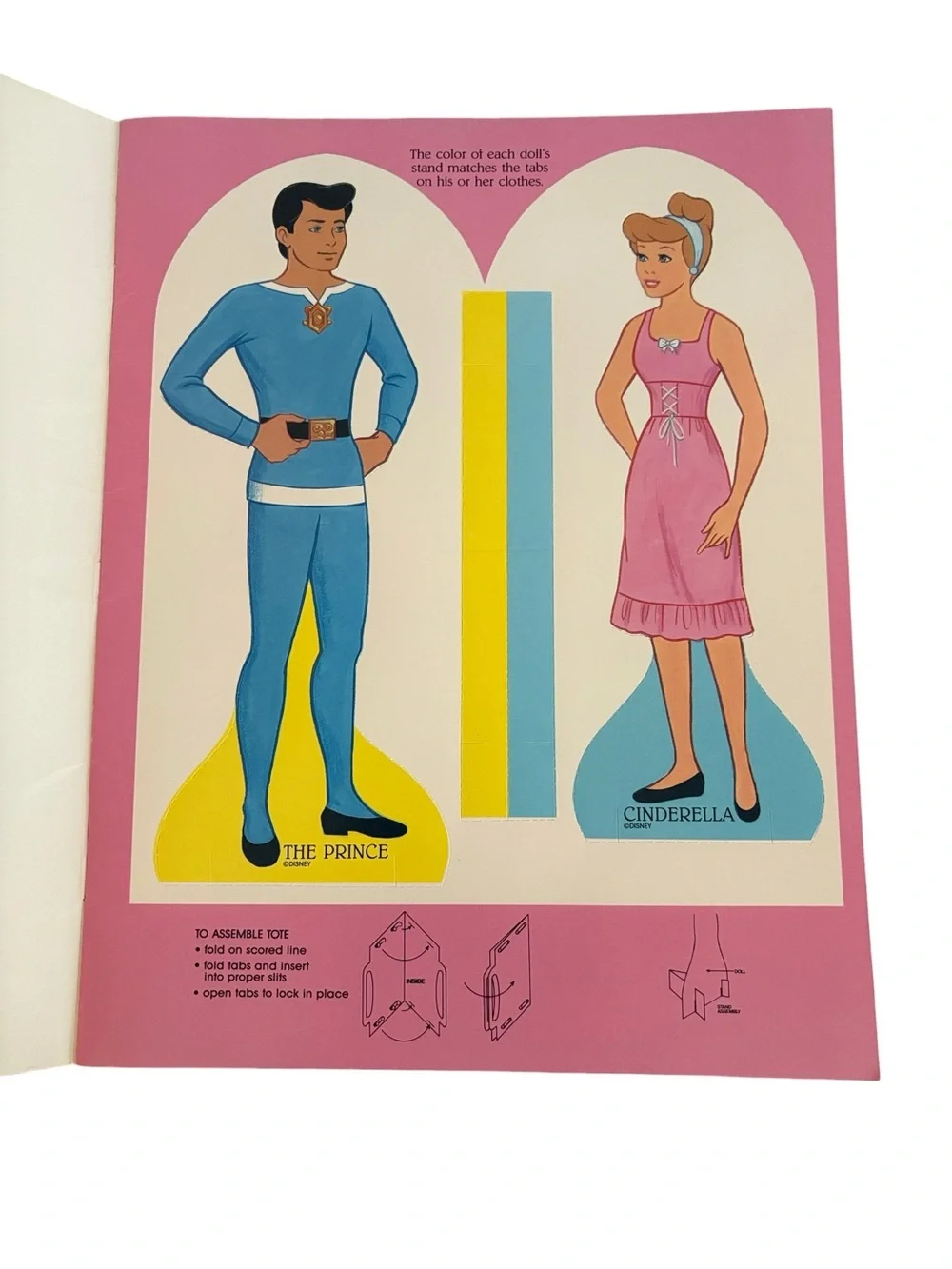 Vintage Walt Disney Classic Cinderella Paper Doll Book Vintage 1989 Uncut